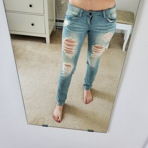 Ripped Jeans Skinny Light Wash
